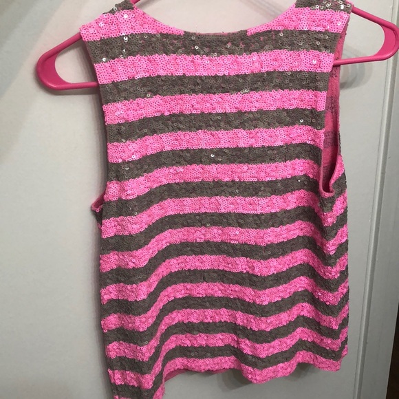 Pink and taupe stripes jcrew top - Picture 2 of 4